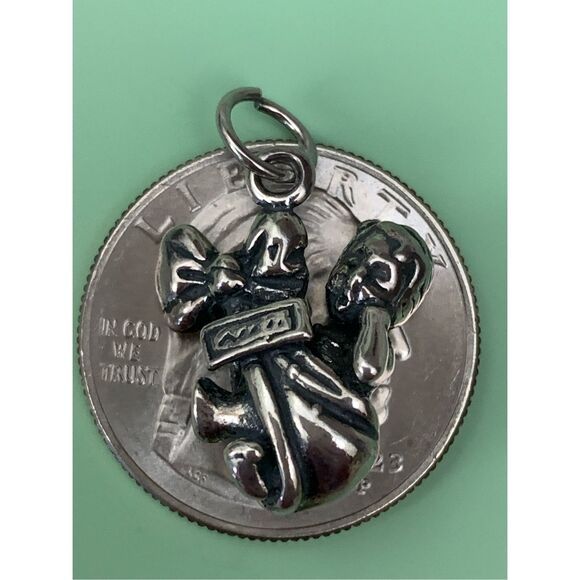 .925 Baby Announcement Sterling Silver Jewelry Charm #vintage - Picture 3 of 3
